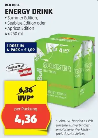 Hofer ENERGY DRINK 4 x 250ml Angebot