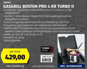 Hofer GASGRILL BOSTON PRO 4 KR TURBO II Angebot