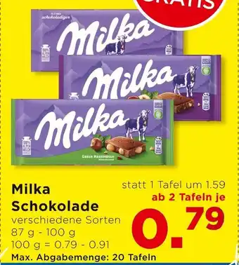 Unimarkt Milka Schokolade 87-100g Angebot