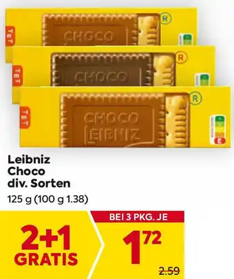 Billa Leibniz Choco 125g Angebot