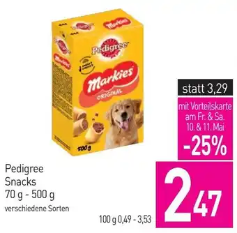 Sutterlüty Pedigree Snacks 70 g - 500 g Angebot