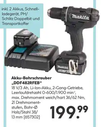 Hellweg Akku-Bohrschrauber ,,DDF482RFEB Angebot