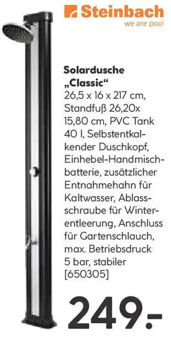 Hellweg Solardusche Classic Angebot