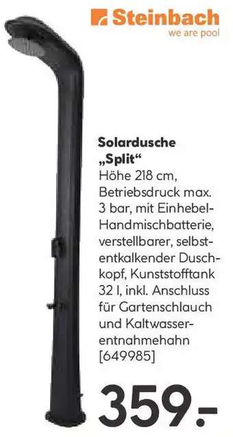 Hellweg Solardusche Split Angebot