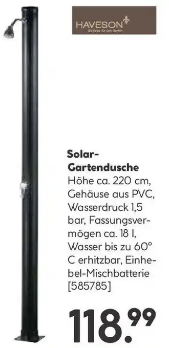 Hellweg Solar- Gartendusche Angebot