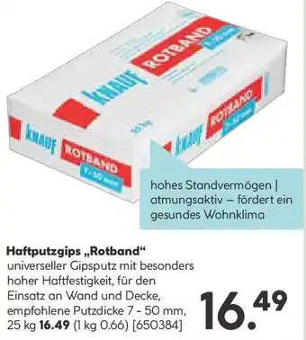 Hellweg Haftputzgips Rotband Angebot