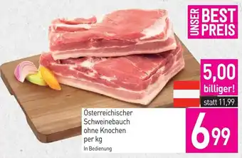 Sutterlüty Österreichischer Schweinebauch ohne Knochen per kg Angebot