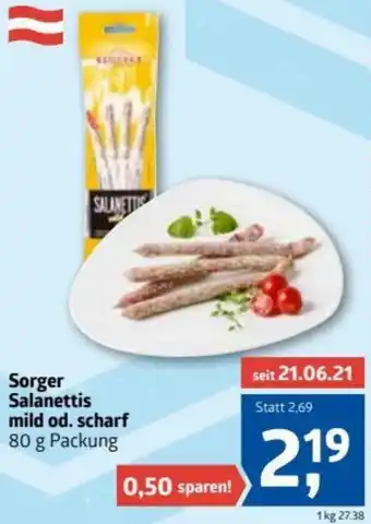 ADEG Sorger Salanettis Mild Od. Scharf 80 g Angebot