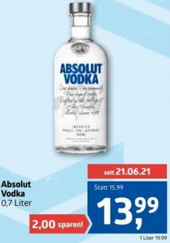 ADEG Absolut Vodka 0,7 Liter Angebot