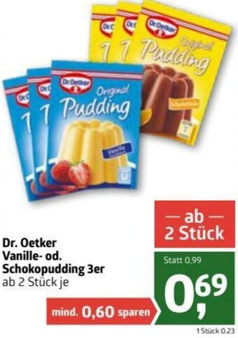 ADEG Dr.Oetker Vanille-Od. Schokopudding 3er Angebot