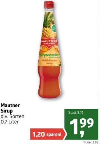 ADEG Mautner Sirup 0,7 Liter Angebot