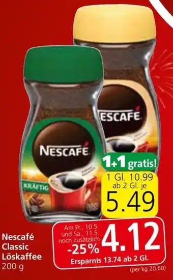 Spar Nescafé Classic Löskaffee Angebot