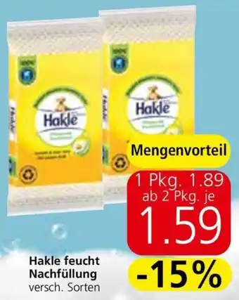 Spar Hakle feucht Nachfüllung Angebot