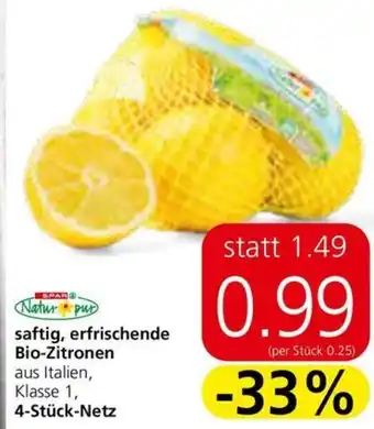 Spar saftig, erfrischende Bio-Zitronen Angebot