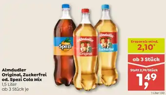 ADEG Almdudler Original, Zuckerfrei od. Spezi Cola Mix 1,5 Liter Angebot