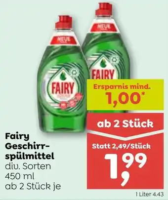 ADEG Fairy Geschirr- spülmittel 450 ml Angebot