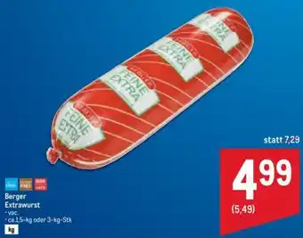 Metro Berger Extrawurst Angebot