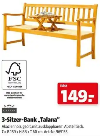 Hagebau 3-Sitzer-Bank Talana Angebot