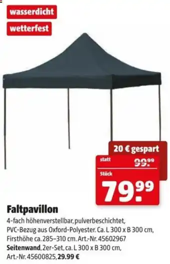 Hagebau Faltpavillon Angebot