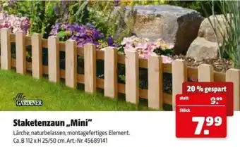 Hagebau Staketenzaun Mini Angebot