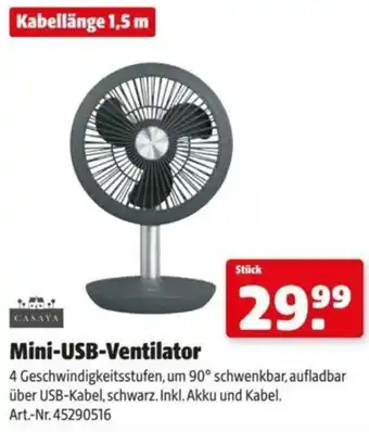 Hagebau Mini-USB-Ventilator Angebot