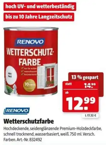 Hagebau Wetterschutzfarbe Angebot