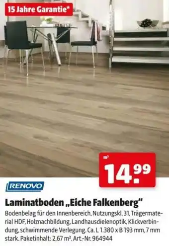 Hagebau Laminatboden Eiche Falkenberg Angebot