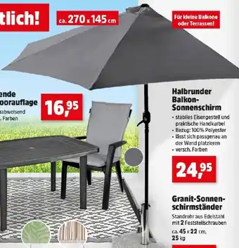 Thomas Philipps Halbrunder Balkon- Sonnenschirm Angebot