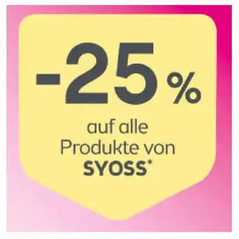 Bipa 25% auf alle Produkte von SYOSS BIPA Angebot