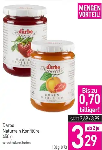 Sutterlüty Darbo Naturrein Konfitüre 450 g Angebot