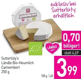 Sutterlüty Sutterlüty's Ländle Bio-Heumilch Camembert 250g Angebot