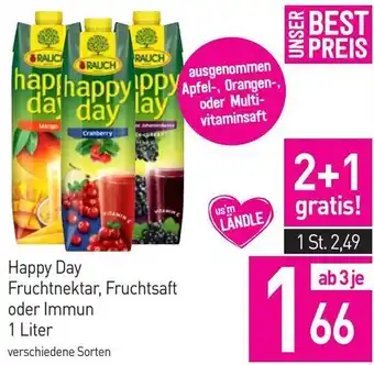 Sutterlüty Happy Day Fruchtnektar, Fruchtsaft oder Immun 1 Liter Angebot