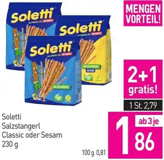Sutterlüty Soletti Salzstangerl Classic oder Sesam 230g Angebot