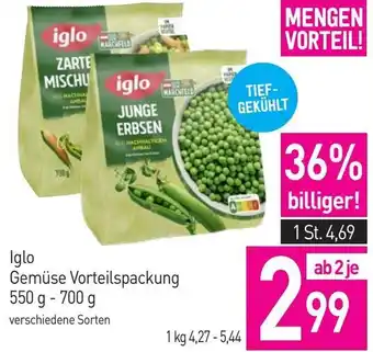 Sutterlüty Iglo Gemüse Vorteilspackung 550 g - 700 g Angebot