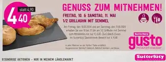 Sutterlüty 1/2 GRILLHUHN MIT SEMMEL Angebot