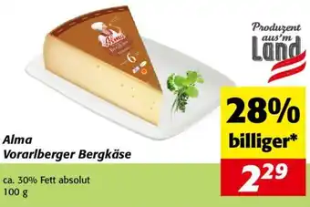 Nah&Frisch Alma Vorarlberger Bergkäse 100g Angebot