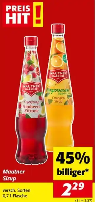 Nah&Frisch Mautner Sirup Angebot