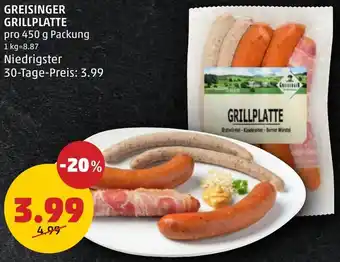 PENNY GREISINGER GRILLPLATTE Angebot