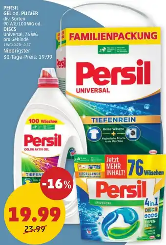 PENNY PERSIL GEL od. PULVER Angebot