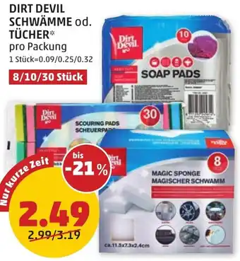 PENNY DIRT DEVIL SCHWÄMME od. TÜCHER Angebot