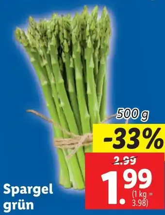 Lidl Spargel grün Angebot