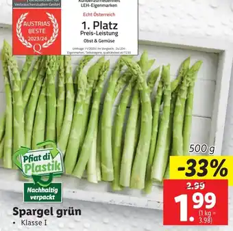Lidl Spargel grün Angebot