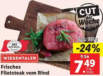 Lidl Frisches Filetsteak vom Rind Angebot