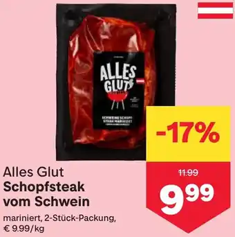 MPreis Alles Glut Schopfsteak vom Schwein Angebot