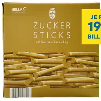 T&G HELLMA Zuckersticks 4g T&G 1000 Stück 1 Packung Angebot