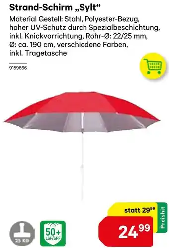 BayWa Strand-Schirm Sylt Angebot