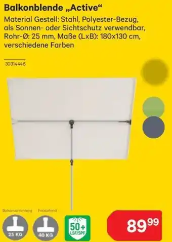 Lagerhaus Balkonblende Active Angebot