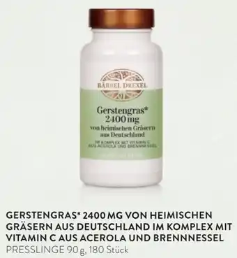 Bärbel Drexel GERSTENGRAS 2400 MG VON HEIMISCHEN GRÄSERN AUS DEUTSCHLAND IM KOMPLEX MIT VITAMIN C AUS ACEROLA UND BRENNNESSEL Angebot