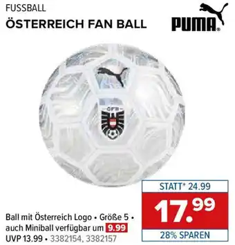 Hervis FUSSBALL ÖSTERREICH FAN BALL Angebot