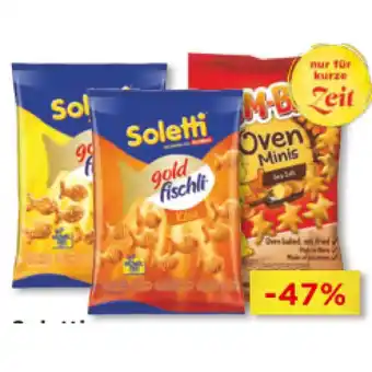 Unimarkt Soletti Goldfischli und Pom Bär Ofenminis versch. Sorten Unimarkt 1 Packung Angebot